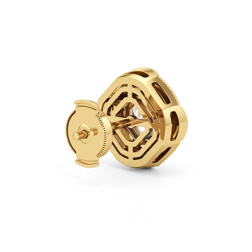 The Liberty Earrings with 18KT Yellow Gold / Lab / 2 1/10 Cut Diamond in 14KT Yellow Gold / Lab / 2 1/10 view 4
