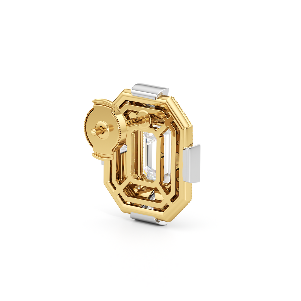 The Empire Earrings with 18KT Yellow Gold / Lab / 5 1/2 Cut Diamond in 14KT Yellow Gold / Lab / 5 1/2 view 6
