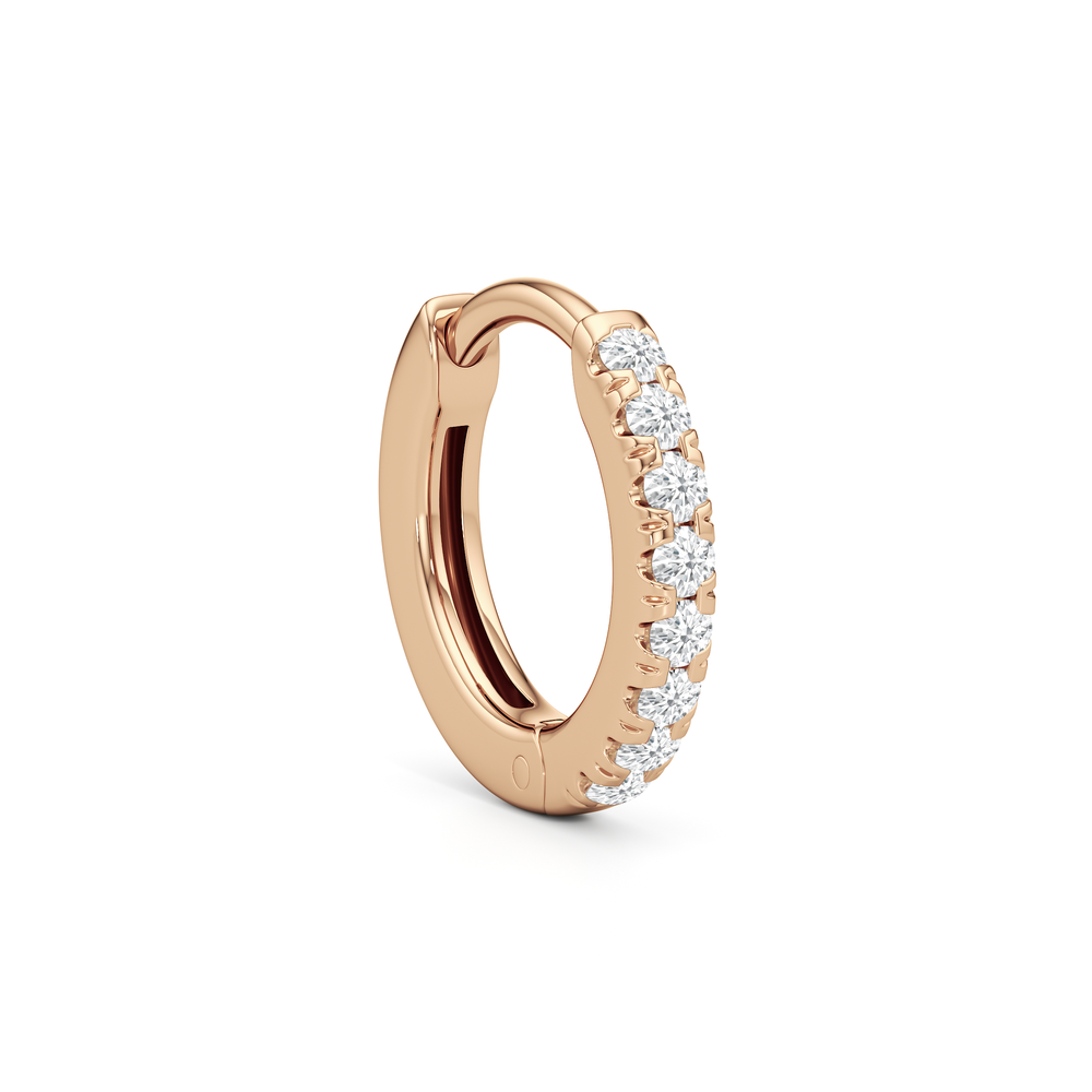 Elsie Huggies with 14KT Rose Gold / Lab / 10 Cut Diamond in 14KT Rose Gold / Lab / 10 view 5
