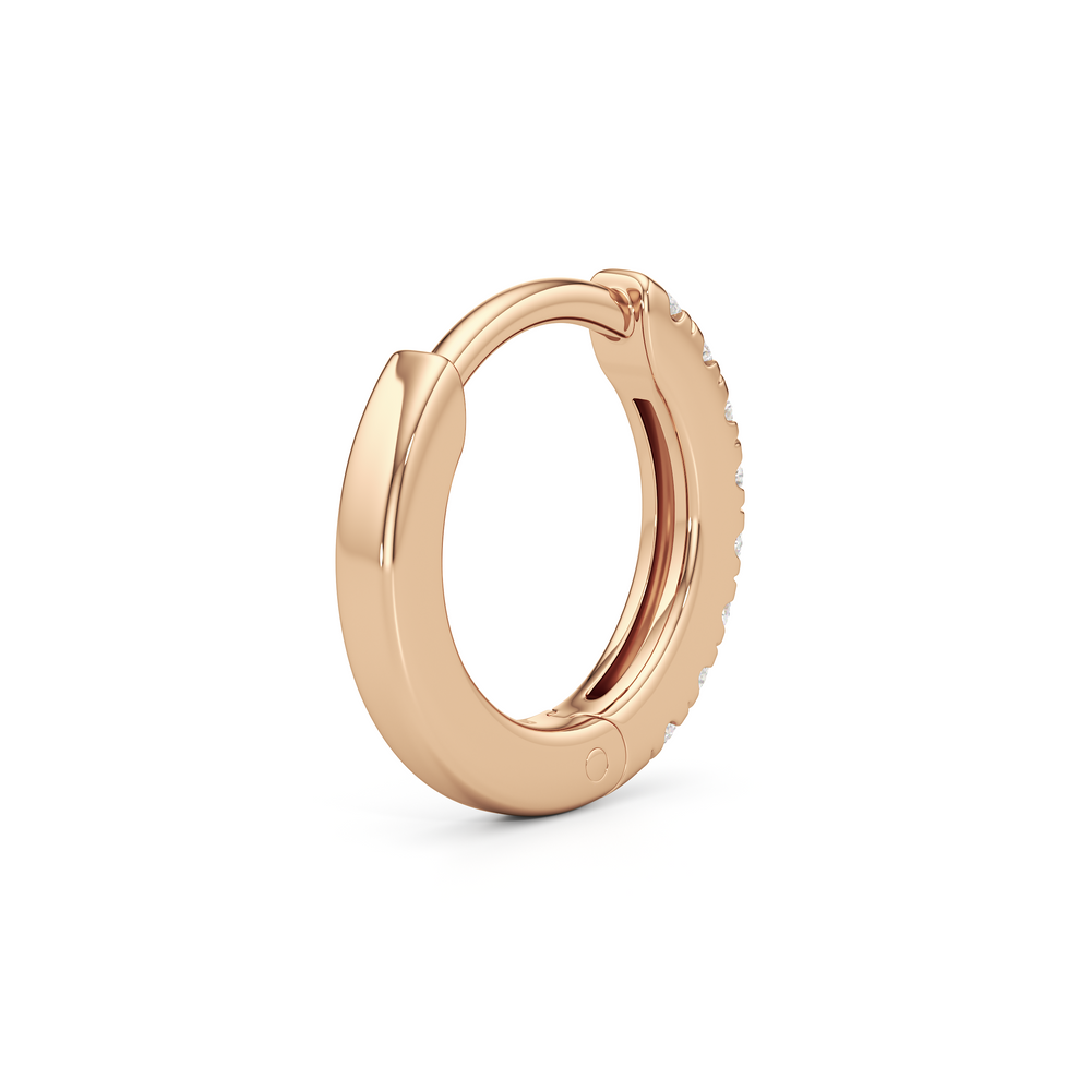 Elsie Huggies with 14KT Rose Gold / Lab / 10 Cut Diamond in 14KT Rose Gold / Lab / 10 view 6
