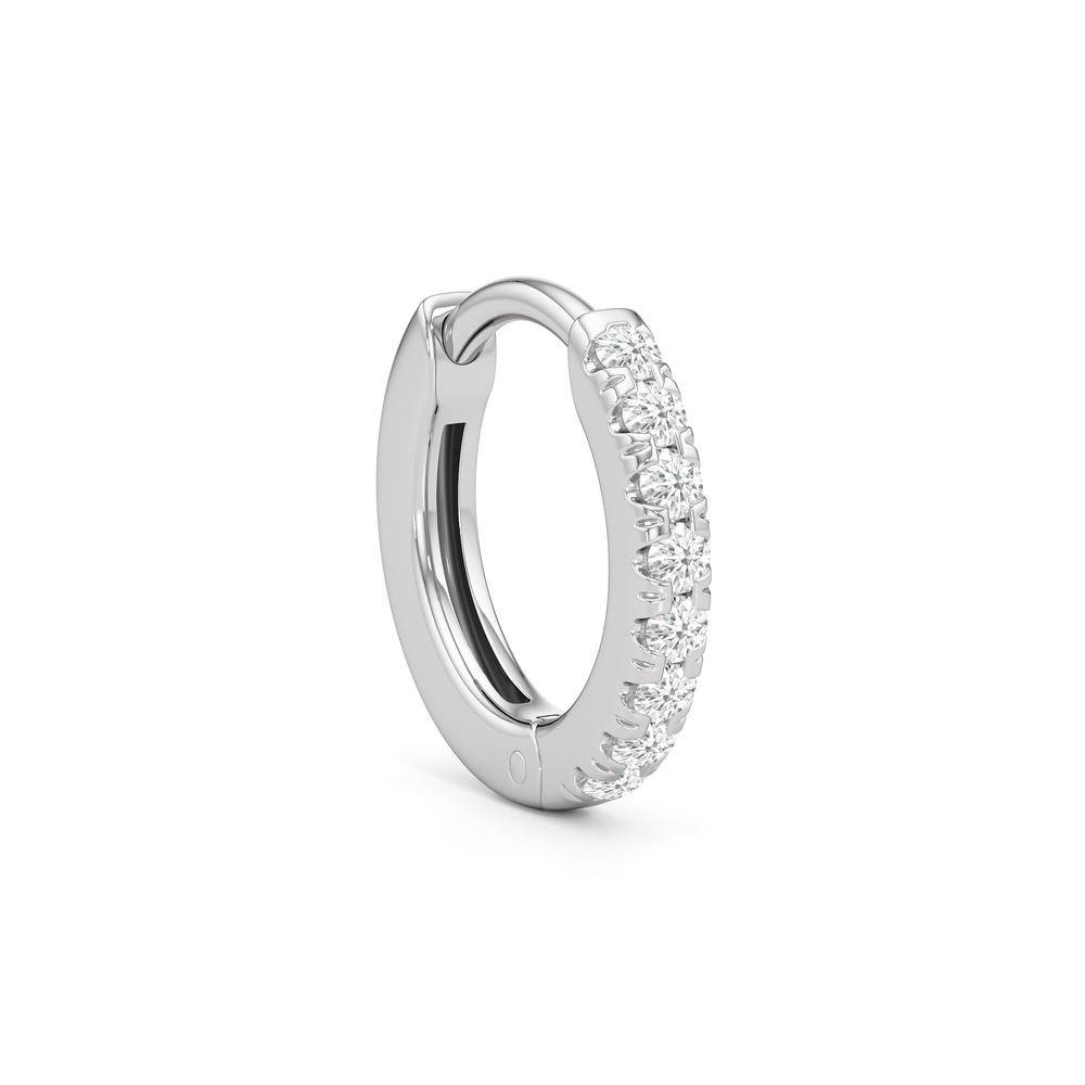 Elsie Huggies with 14KT White Gold / Lab / 10 Cut Diamond in 14KT White Gold / Lab / 10 view 5
