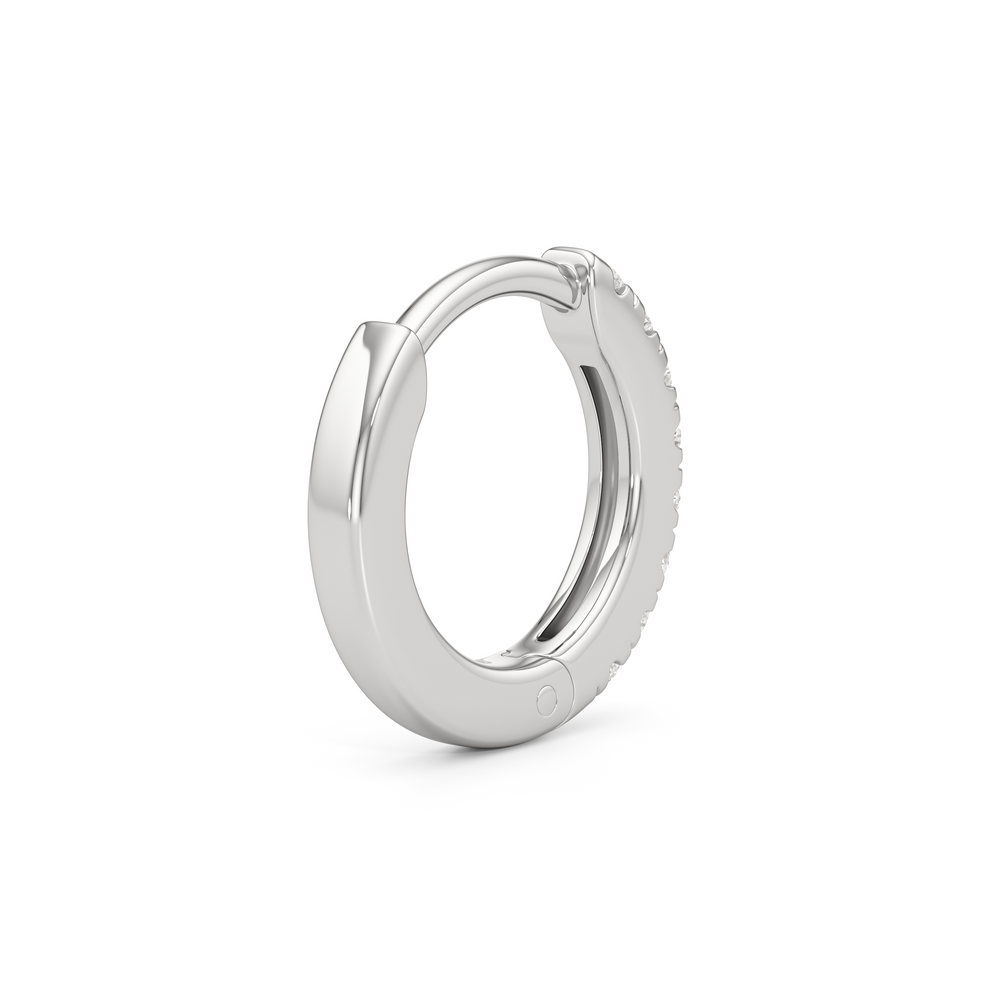 Elsie Huggies with 14KT White Gold / Lab / 10 Cut Diamond in 14KT White Gold / Lab / 10 view 6
