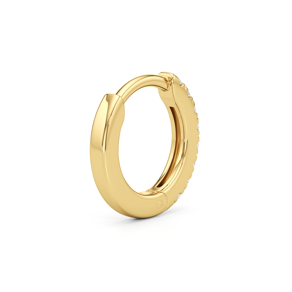 Elsie Huggies with 14KT Yellow Gold / Lab / 10 Cut Diamond in 14KT Yellow Gold / Lab / 10 view 6
