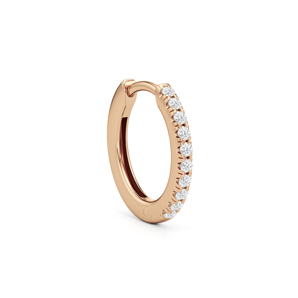 Elsie Huggies with 14KT Rose Gold / Lab / 12 Cut Diamond in 14KT Rose Gold / Lab / 12 view 5
