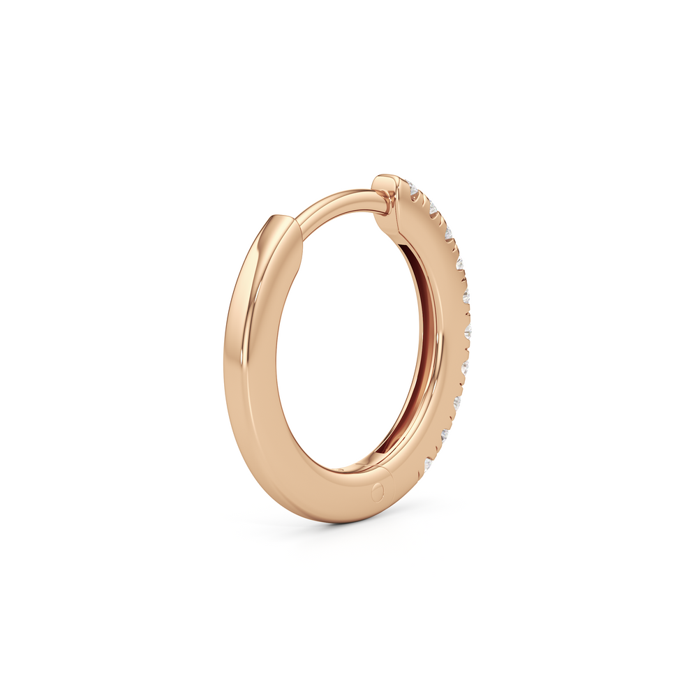 Elsie Huggies with 14KT Rose Gold / Lab / 12 Cut Diamond in 14KT Rose Gold / Lab / 12 view 6
