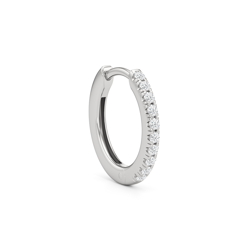 Elsie Huggies with 14KT White Gold / Lab / 12 Cut Diamond in 14KT White Gold / Lab / 12 view 5
