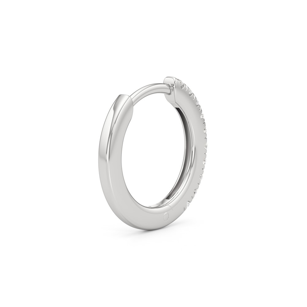 Elsie Huggies with 14KT White Gold / Lab / 12 Cut Diamond in 14KT White Gold / Lab / 12 view 6
