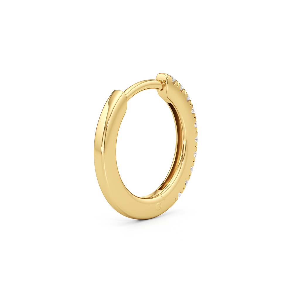 Elsie Huggies with 14KT Yellow Gold / Lab / 12 Cut Diamond in 14KT Yellow Gold / Lab / 12 view 6
