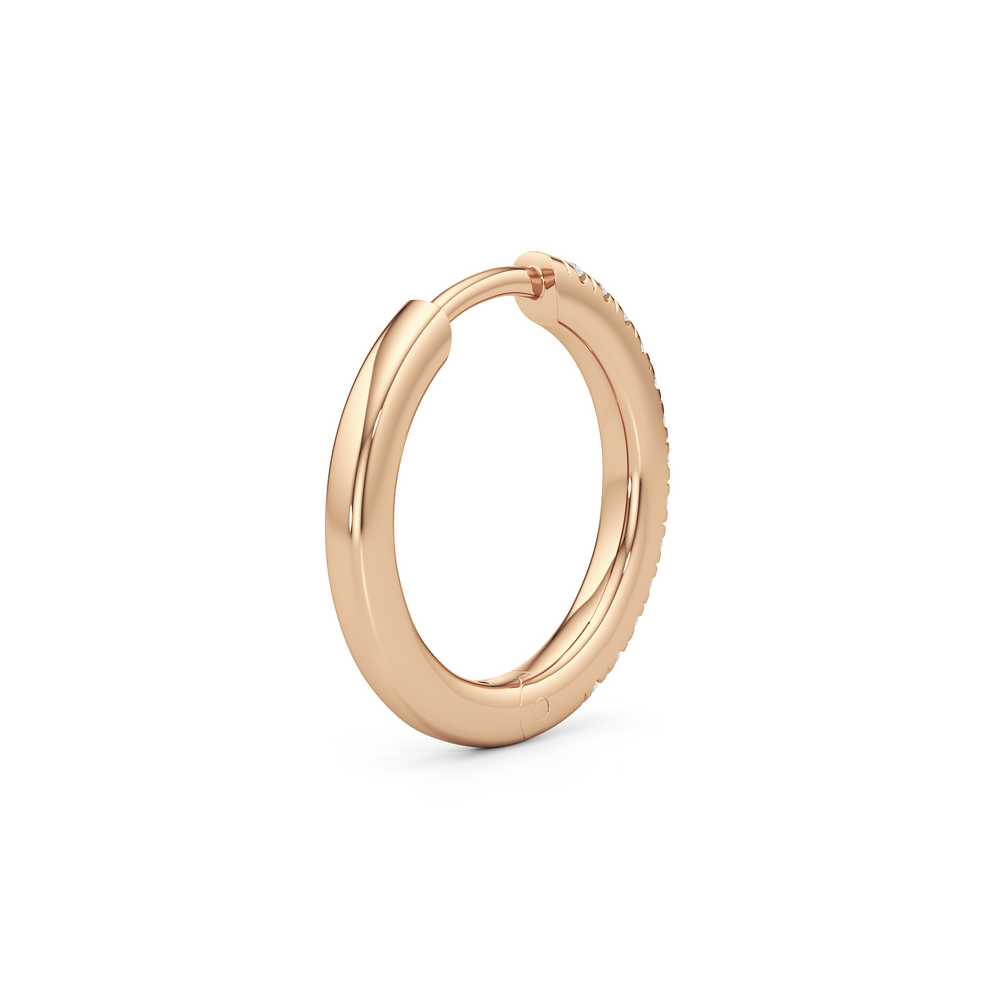 Elsie Huggies with 14KT Rose Gold / Lab / 15 Cut Diamond in 14KT Rose Gold / Lab / 15 view 6

