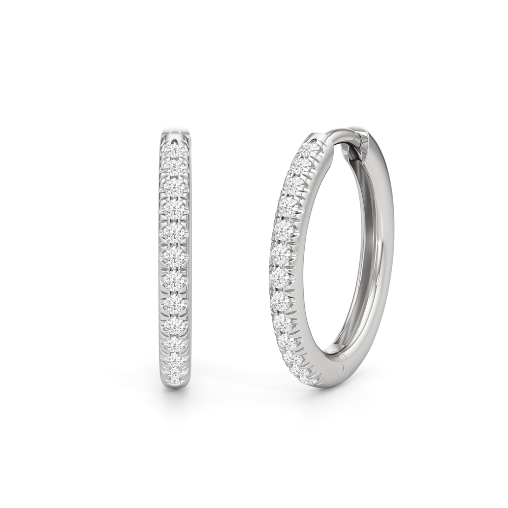 Elsie Huggies with 14KT White Gold / Lab / 5/8 Cut Diamond in 14KT White Gold / Lab / 5/8 view 1
