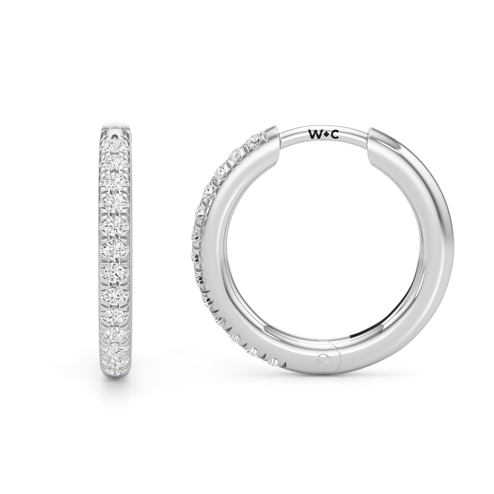 Elsie Huggies with 14KT White Gold / Lab / 15 Cut Diamond in 14KT White Gold / Lab / 15 view 2
