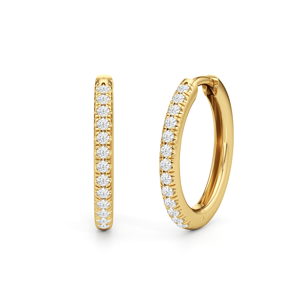 Elsie Huggies with 14KT Yellow Gold / Lab / 15 Cut Diamond in 14KT Yellow Gold / Lab / 15 view 1
