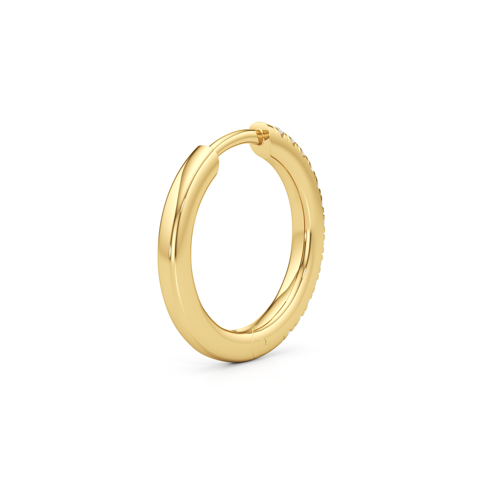 Elsie Huggies with 14KT Yellow Gold / Lab / 15 Cut Diamond in 14KT Yellow Gold / Lab / 15 view 6
