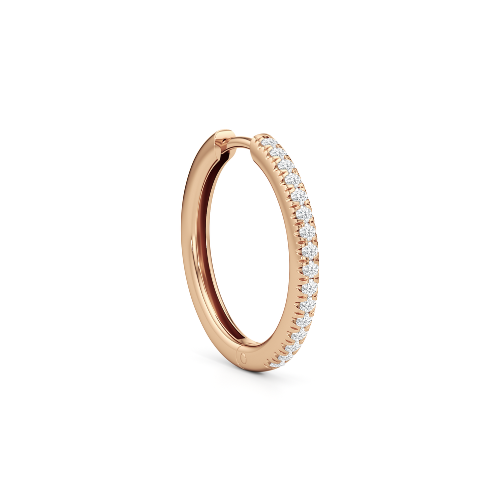 Elsie Huggies with 14KT Rose Gold / Lab / 18 Cut Diamond in 14KT Rose Gold / Lab / 18 view 5
