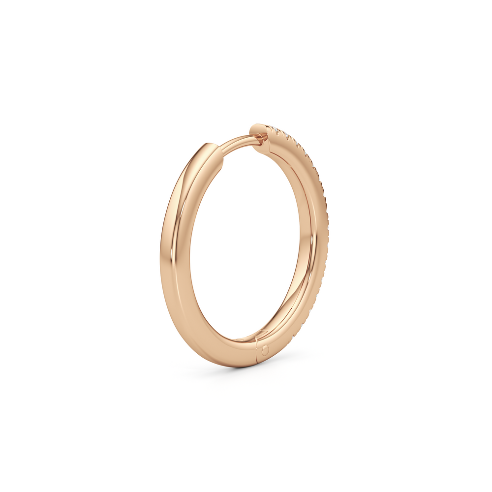 Elsie Huggies with 14KT Rose Gold / Lab / 18 Cut Diamond in 14KT Rose Gold / Lab / 18 view 6
