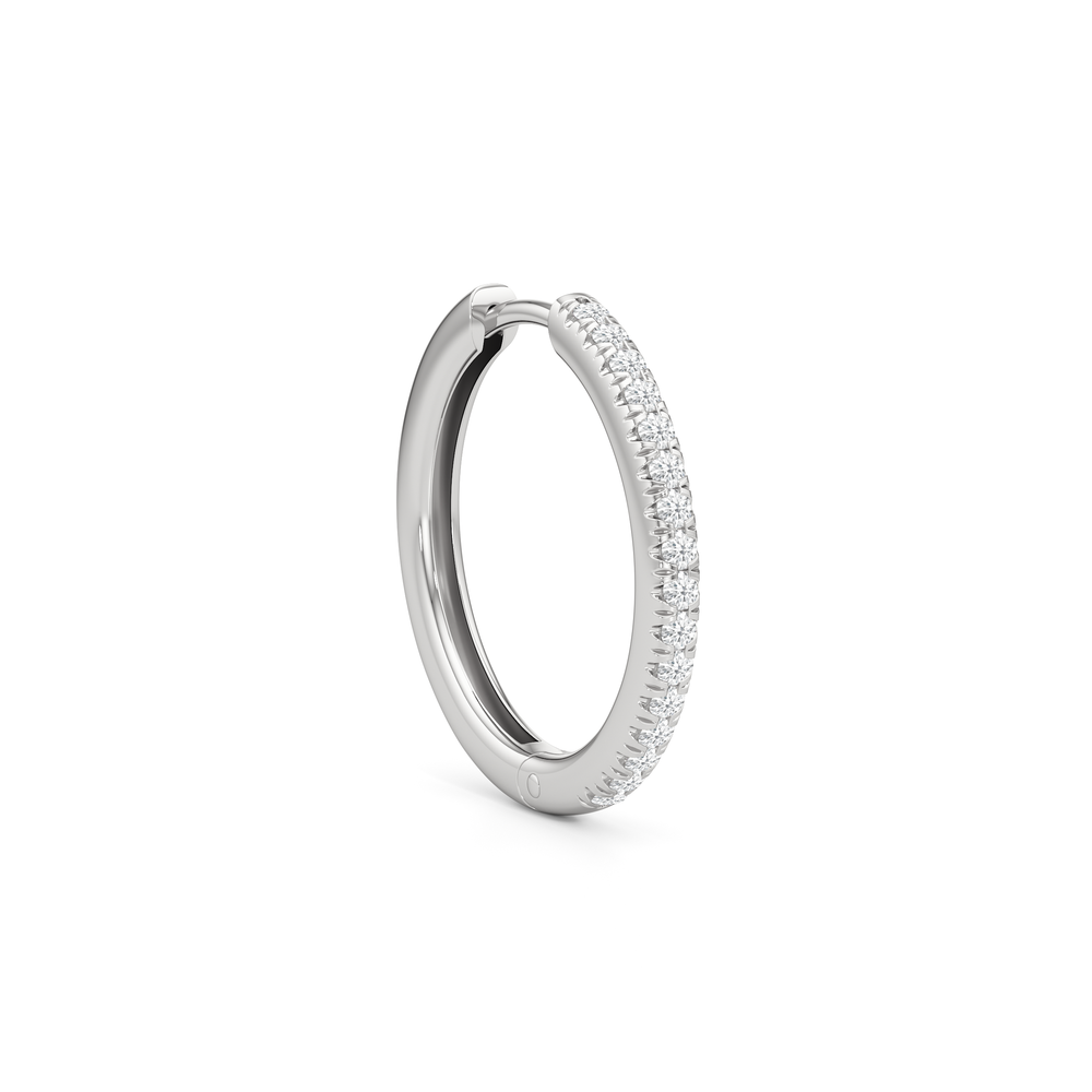 Elsie Huggies with 14KT White Gold / Lab / 18 Cut Diamond in 14KT White Gold / Lab / 18 view 5
