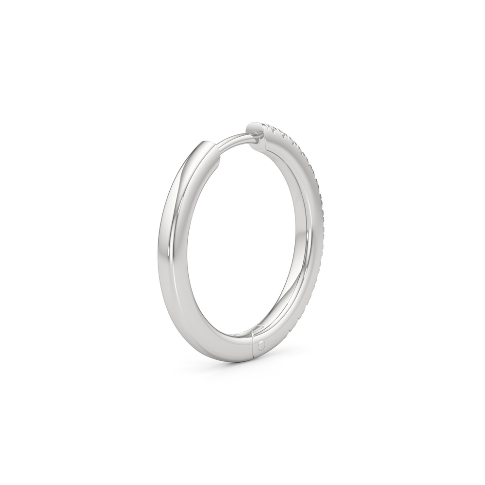 Elsie Huggies with 14KT White Gold / Lab / 18 Cut Diamond in 14KT White Gold / Lab / 18 view 6
