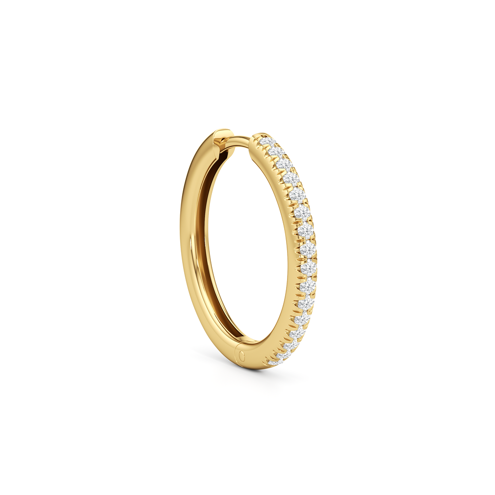 Elsie Huggies with 14KT Yellow Gold / Lab / 18 Cut Diamond in 14KT Yellow Gold / Lab / 18 view 5
