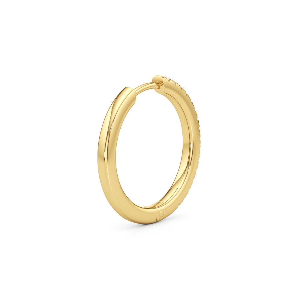 Elsie Huggies with 14KT Yellow Gold / Lab / 18 Cut Diamond in 14KT Yellow Gold / Lab / 18 view 6
