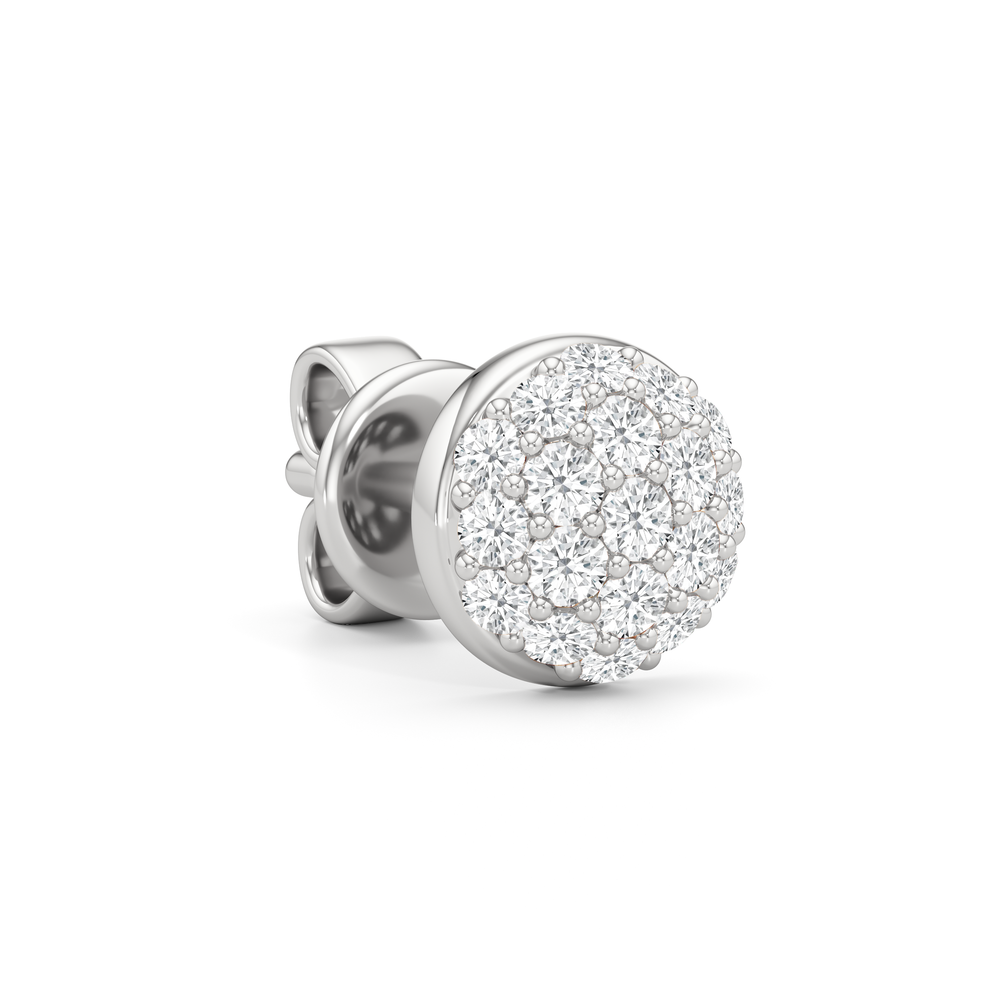 Lumen Pave Studs with 14KT White Gold / Lab / 1/8 Cut Diamond in 14KT White Gold / Lab / 1/8 view 5
