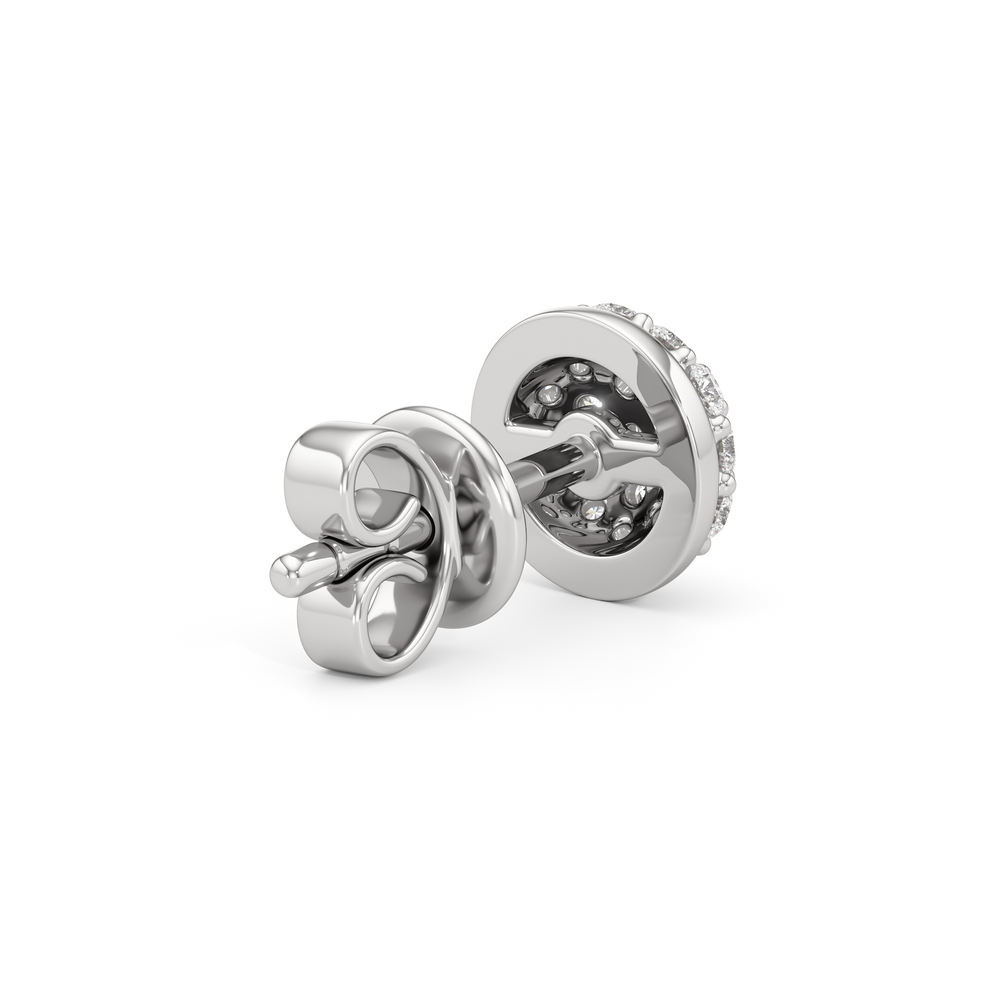 Lumen Pave Studs with 14KT White Gold / Lab / 1/8 Cut Diamond in 14KT White Gold / Lab / 1/8 view 6
