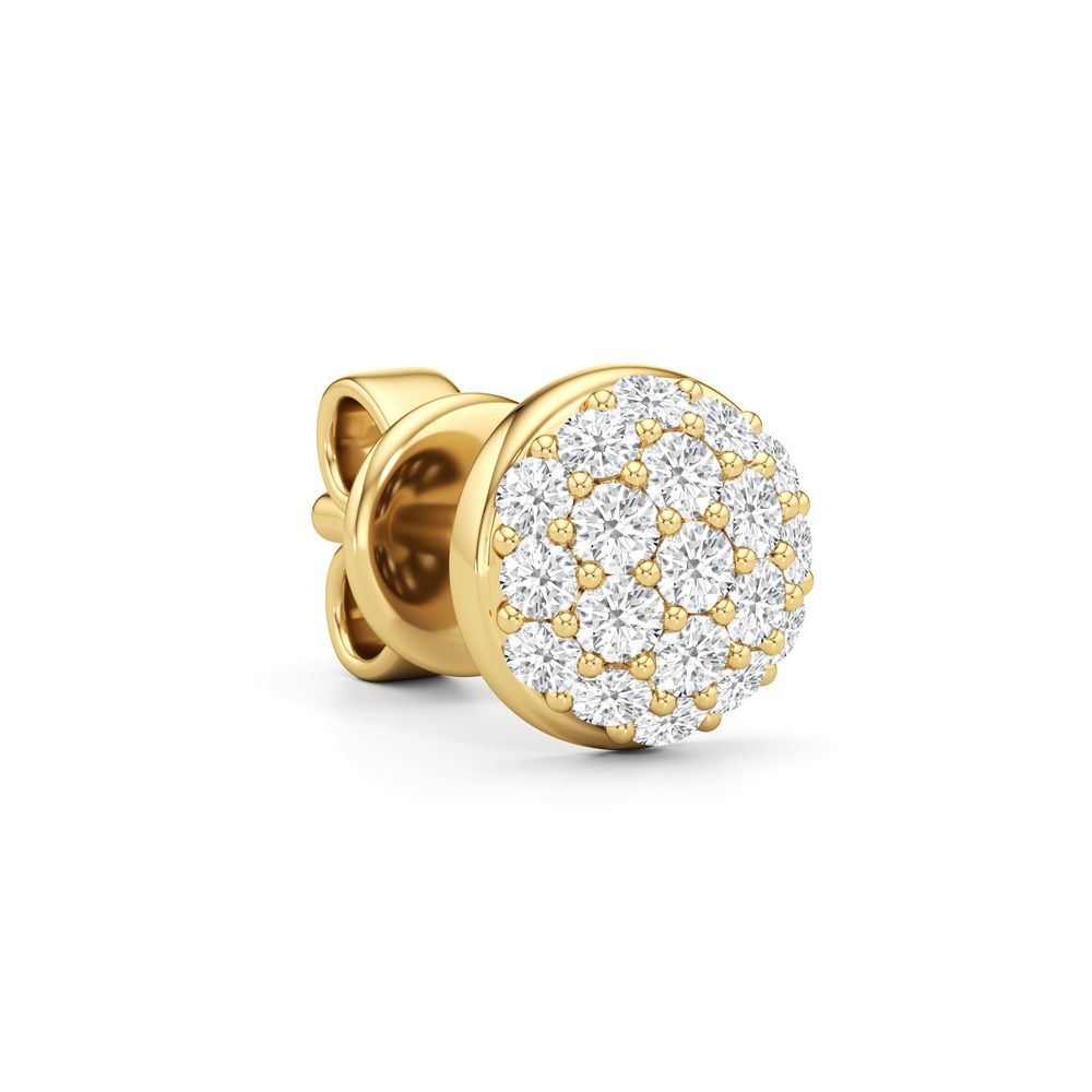 Lumen Pave Studs with 14KT Yellow Gold / Lab / 1/8 Cut Diamond in 14KT Yellow Gold / Lab / 1/8 view 5

