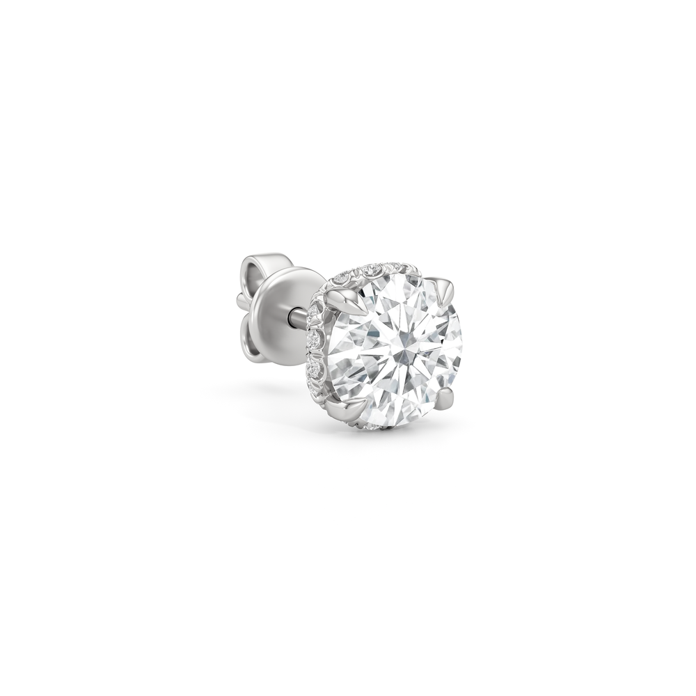 The Chrysler Studs with 18KT White Gold / Lab / 1 9/10 Cut Diamond in 14KT White Gold / Lab / 1 9/10 view 5

