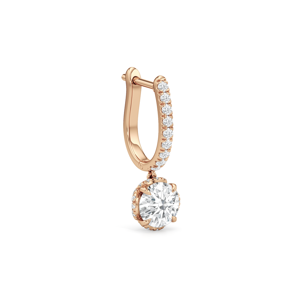 The Chrysler Leverbacks with 18KT Rose Gold / Lab / 2 3/8 Cut Diamond in 14KT Rose Gold / Lab / 2 3/8 view 5
