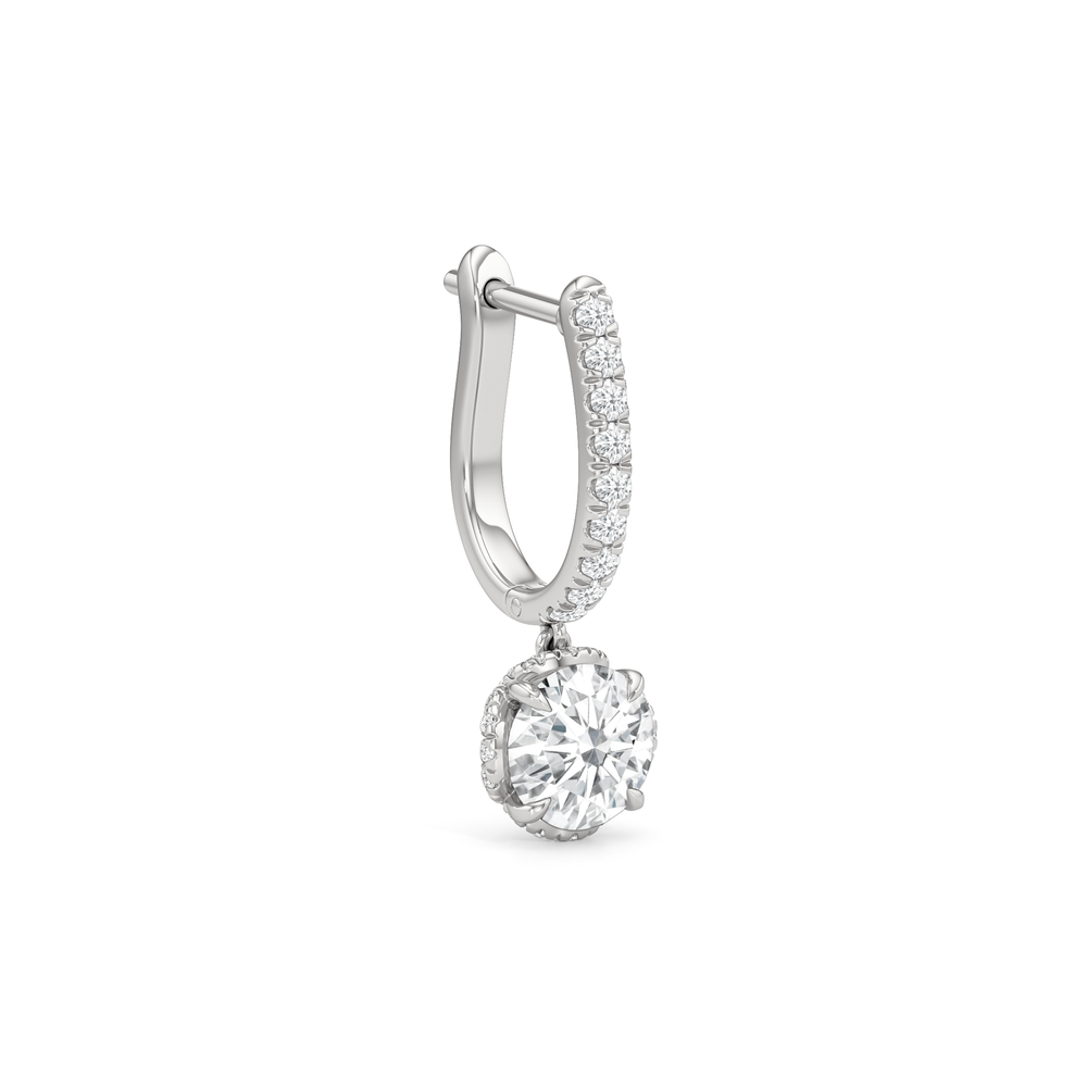 The Chrysler Leverbacks with 18KT White Gold / Lab / 2 3/8 Cut Diamond in 14KT White Gold / Lab / 2 3/8 view 5
