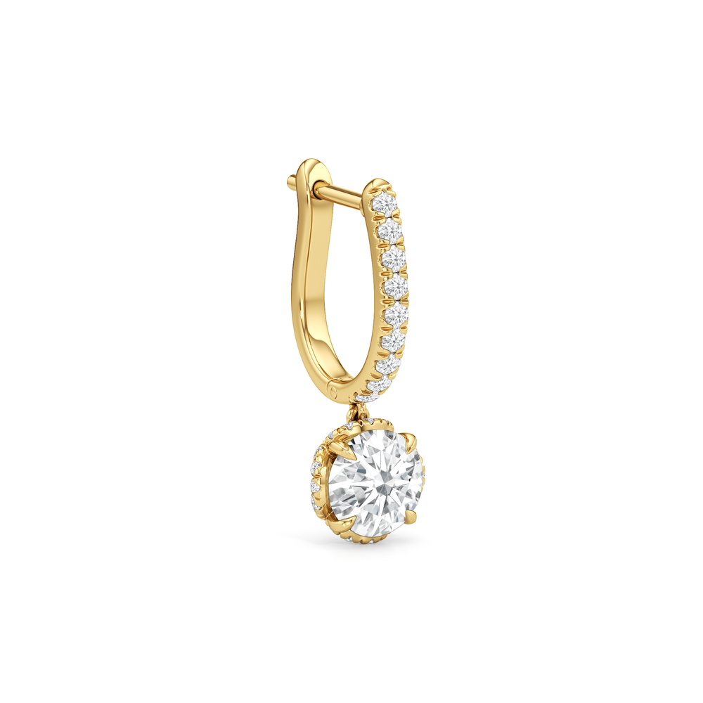 The Chrysler Leverbacks with 18KT Yellow Gold / Lab / 2 3/8 Cut Diamond in 14KT Yellow Gold / Lab / 2 3/8 view 5
