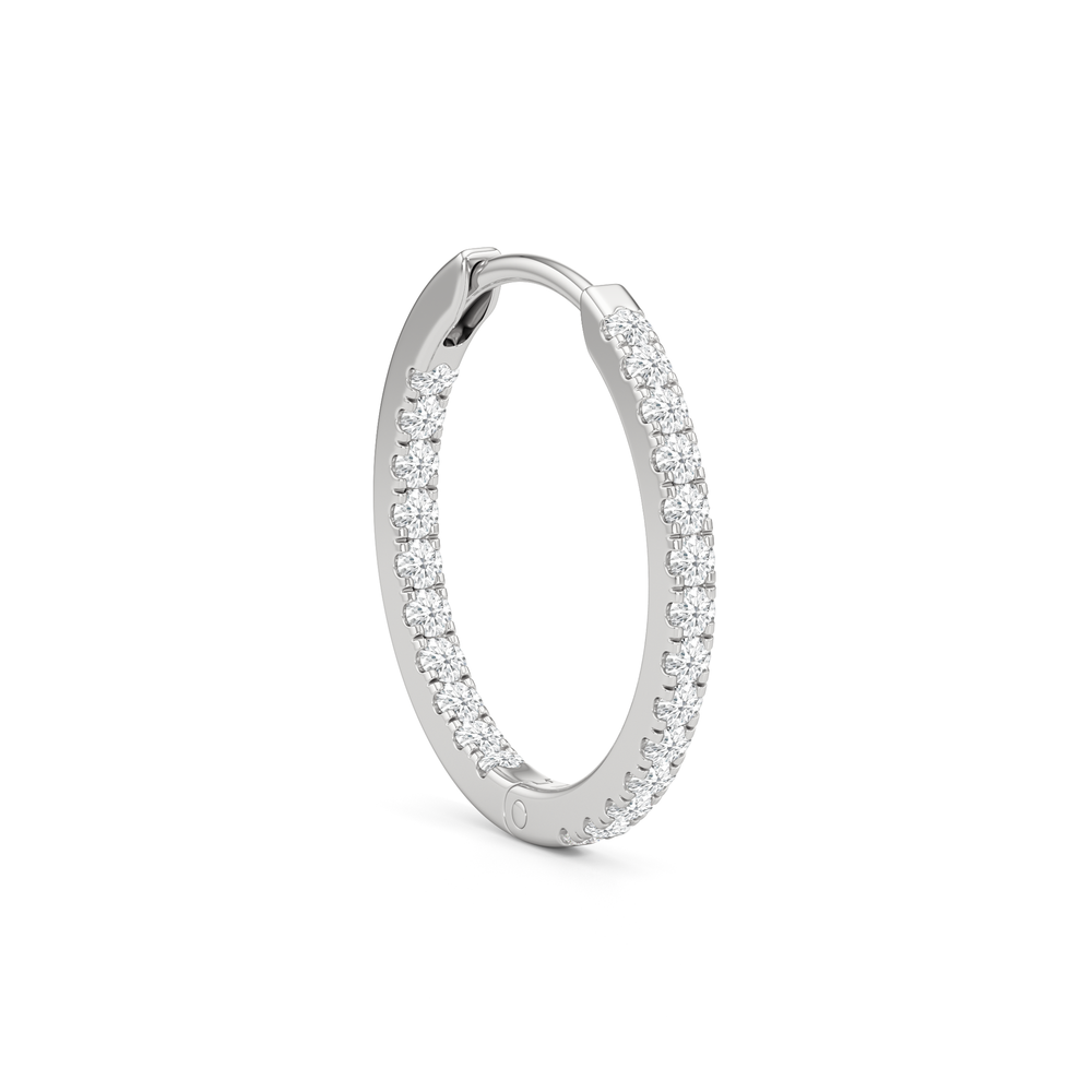 1553594 - Earring with Platinum / Lab / 0 Cut Diamond in 14KT Platinum / Lab / 0 view 4
