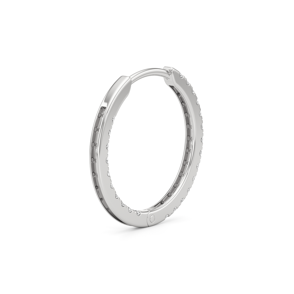 1553594 - Earring with Platinum / Lab / 0 Cut Diamond in 14KT Platinum / Lab / 0 view 5
