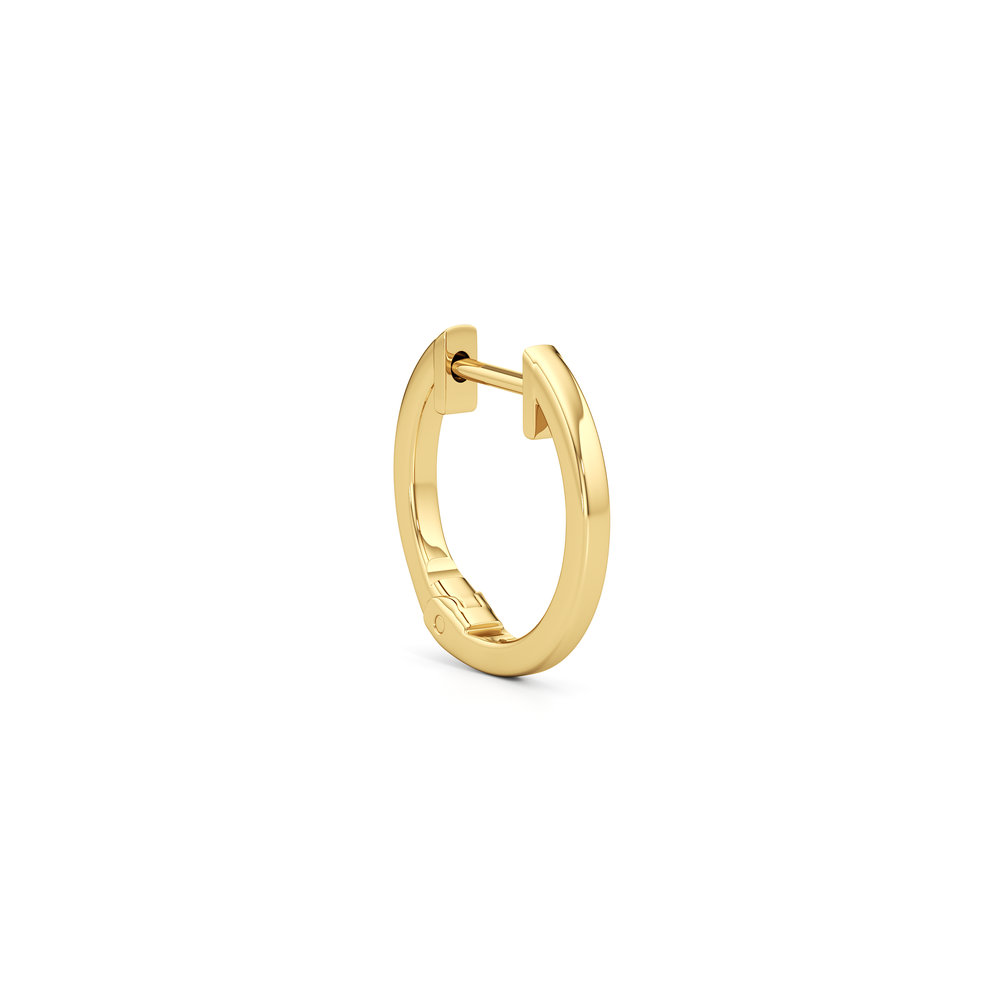 The Mara Midi Hoops with 14KT Yellow Gold / Lab Cut Diamond in 14KT Yellow Gold / Lab view 5
