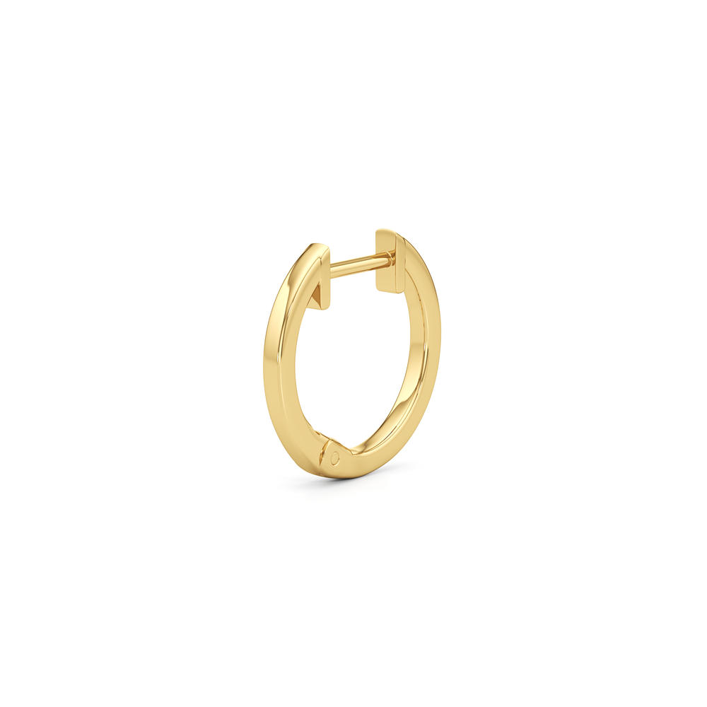 The Mara Midi Hoops with 14KT Yellow Gold / Lab Cut Diamond in 14KT Yellow Gold / Lab view 6
