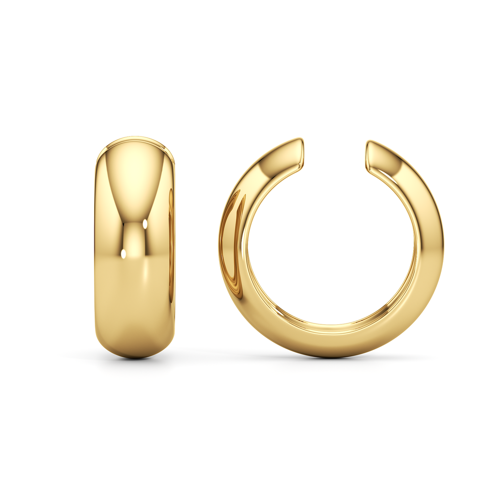 The Lucy Ear Cuff with 18K Yellow Gold Vermeil Cut Diamond in 14KT 18K Yellow Gold Vermeil view 7
