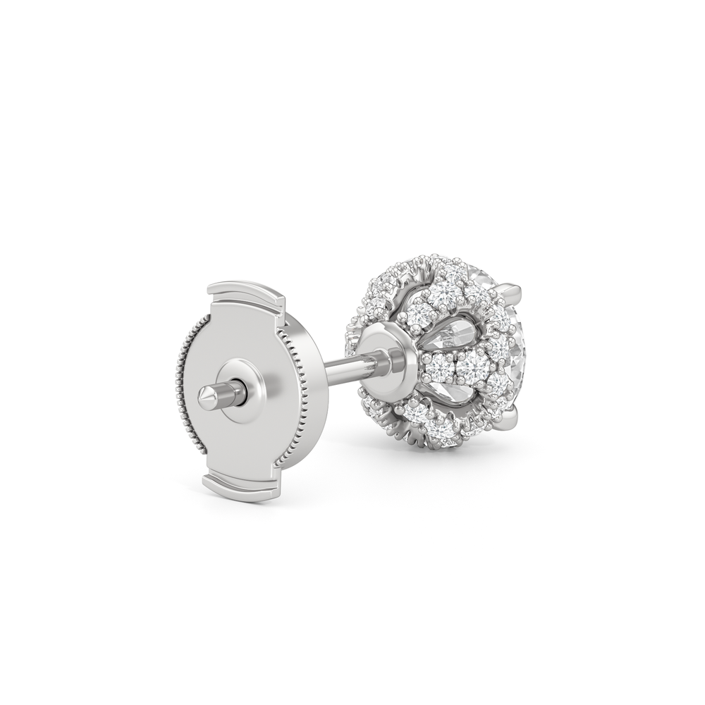 The Chrysler Studs with 18KT White Gold / Lab / 2 1/4 Cut Diamond in 14KT White Gold / Lab / 2 1/4 view 6
