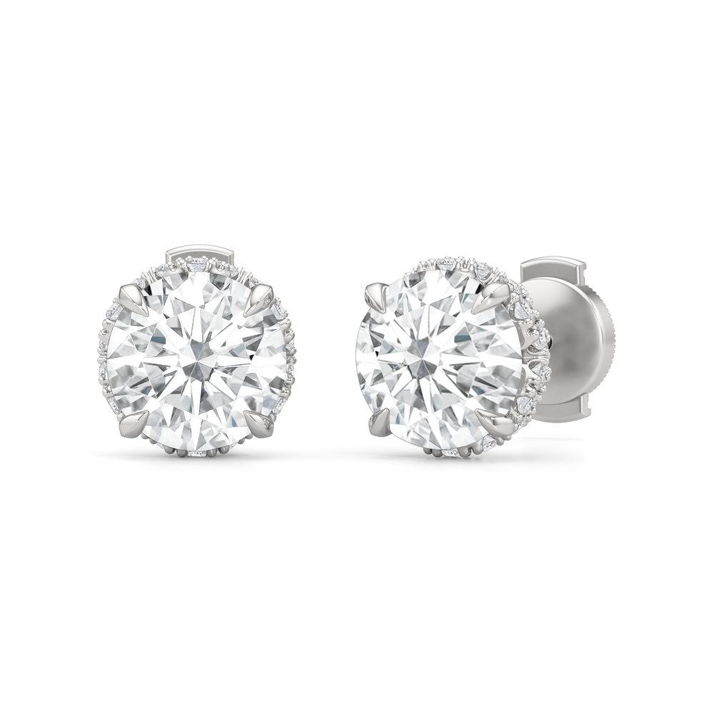 The Chrysler Studs with 18KT White Gold / Lab / 4 1/2 Cut Diamond in 14KT White Gold / Lab / 4 1/2 view 1
