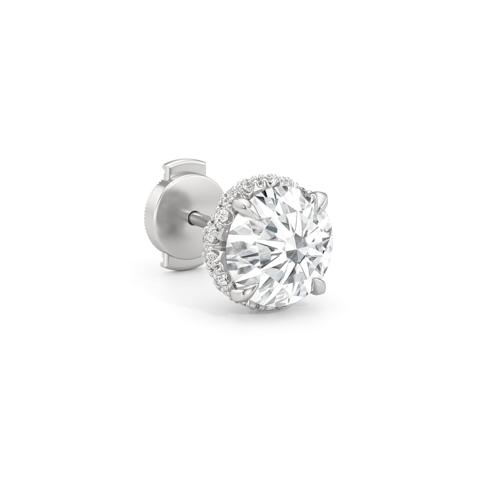 The Chrysler Studs with 18KT White Gold / Lab / 4 1/2 Cut Diamond in 14KT White Gold / Lab / 4 1/2 view 6
