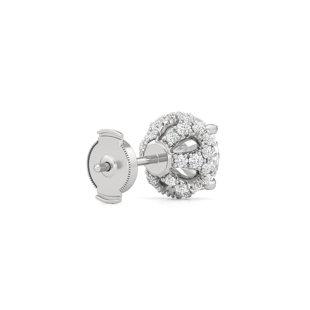 The Chrysler Studs with 18KT White Gold / Lab / 4 1/2 Cut Diamond in 14KT White Gold / Lab / 4 1/2 view 7
