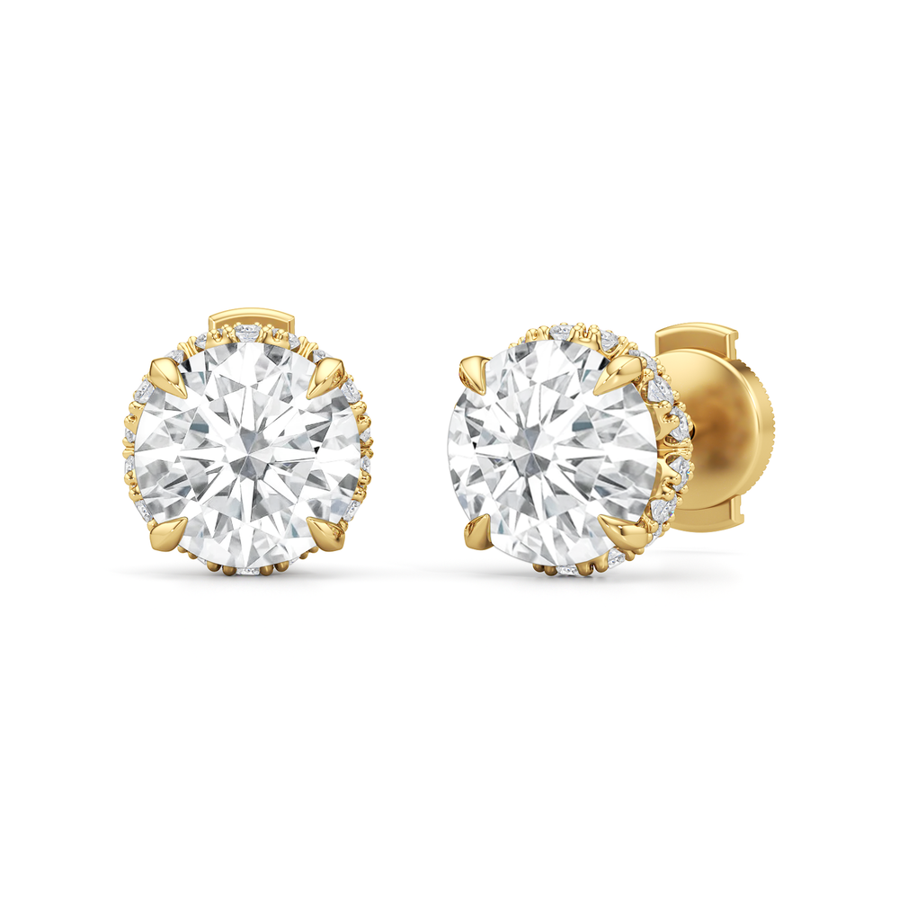The Chrysler Studs with 18KT Yellow Gold / Lab / 4 1/2 Cut Diamond in 14KT Yellow Gold / Lab / 4 1/2 view 1
