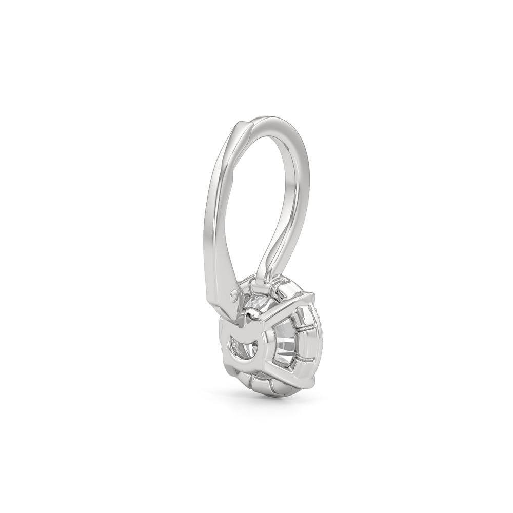 The Mercer Earrings with 14KT White Gold / Lab / 2 Cut Diamond in 14KT White Gold / Lab / 2 view 6
