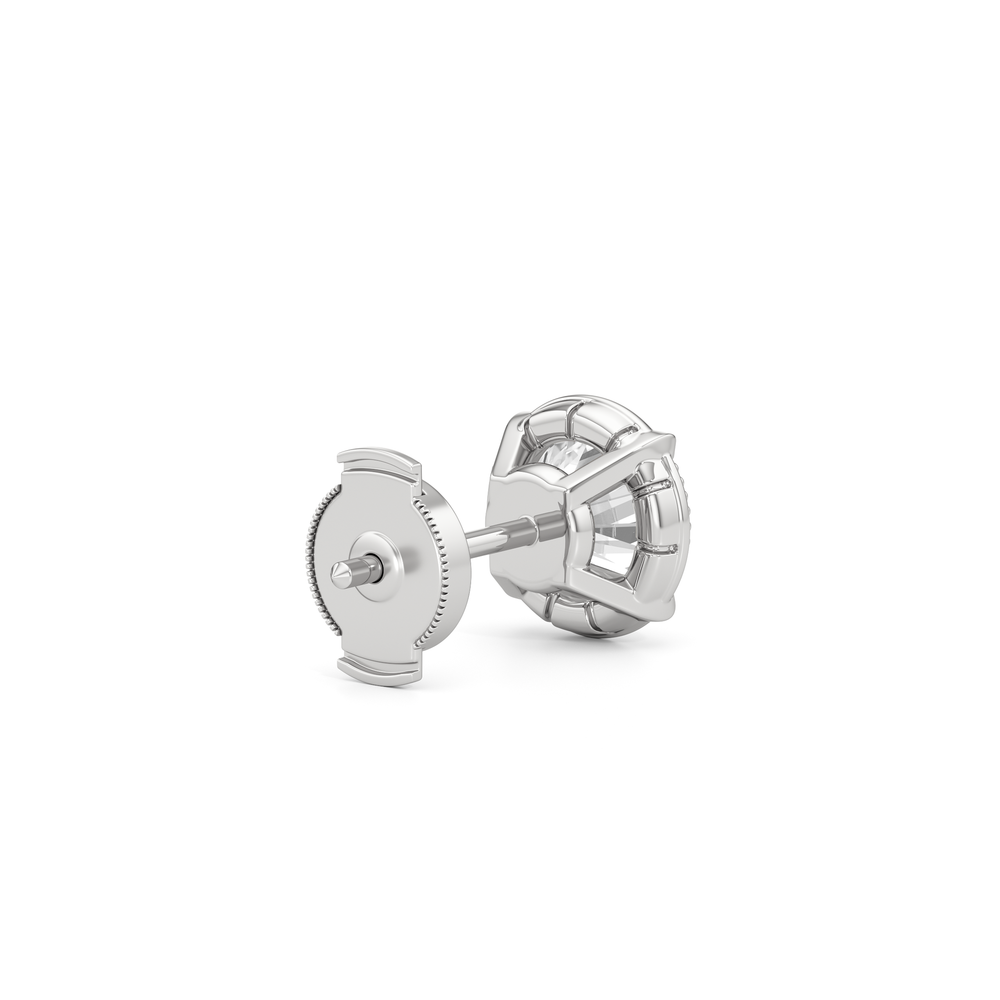 The Mercer Studs with 14KT White Gold / Lab / 2 Cut Diamond in 14KT White Gold / Lab / 2 view 6
