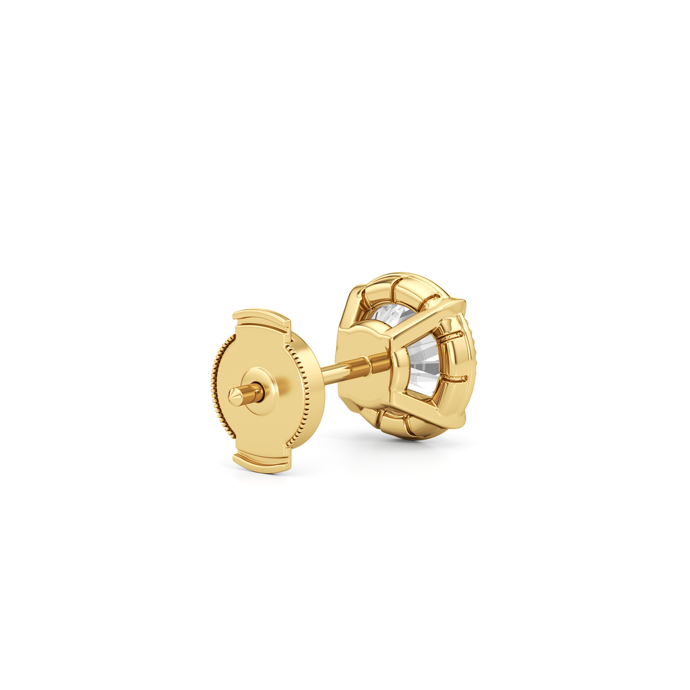 The Mercer Studs with 14KT Yellow Gold / Lab / 2 Cut Diamond in 14KT Yellow Gold / Lab / 2 view 7
