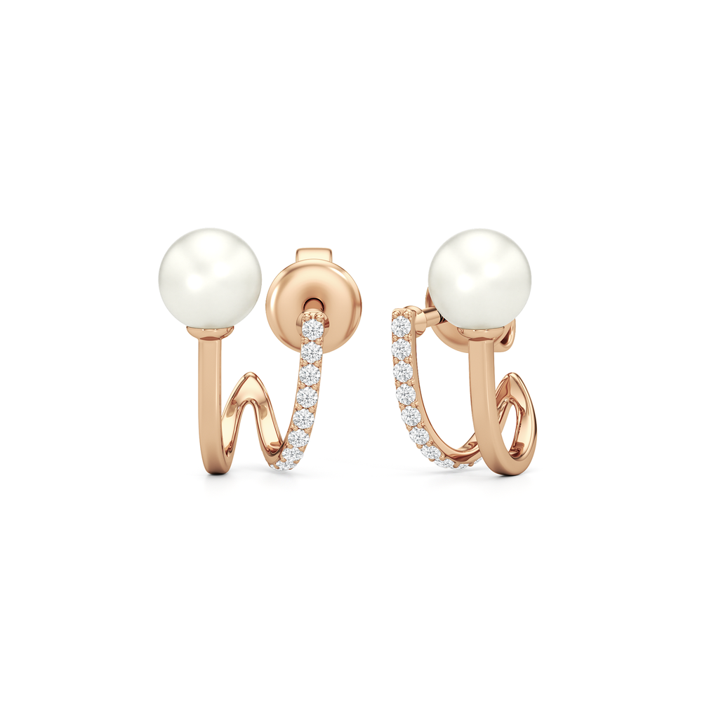 1576731-Earrings with 14KT Rose Gold / Lab / 0 Cut Diamond in 14KT Rose Gold / Lab / 0 view 1
