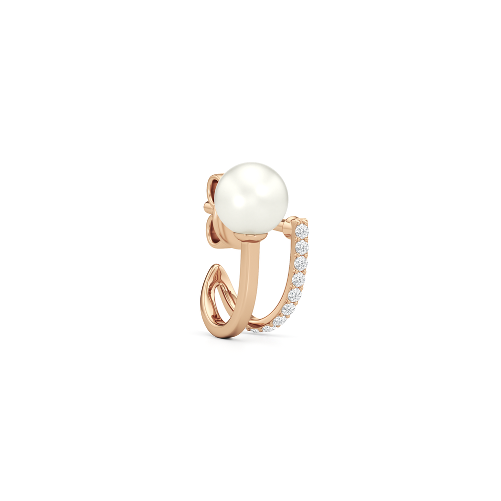 1576731-Earrings with 14KT Rose Gold / Lab / 0 Cut Diamond in 14KT Rose Gold / Lab / 0 view 2
