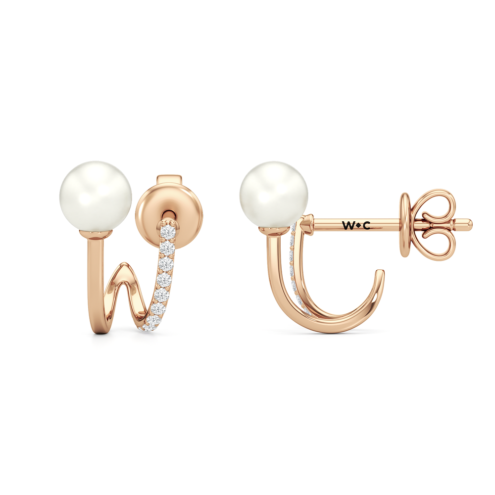 1576731-Earrings with 14KT Rose Gold / Lab / 0 Cut Diamond in 14KT Rose Gold / Lab / 0 view 4
