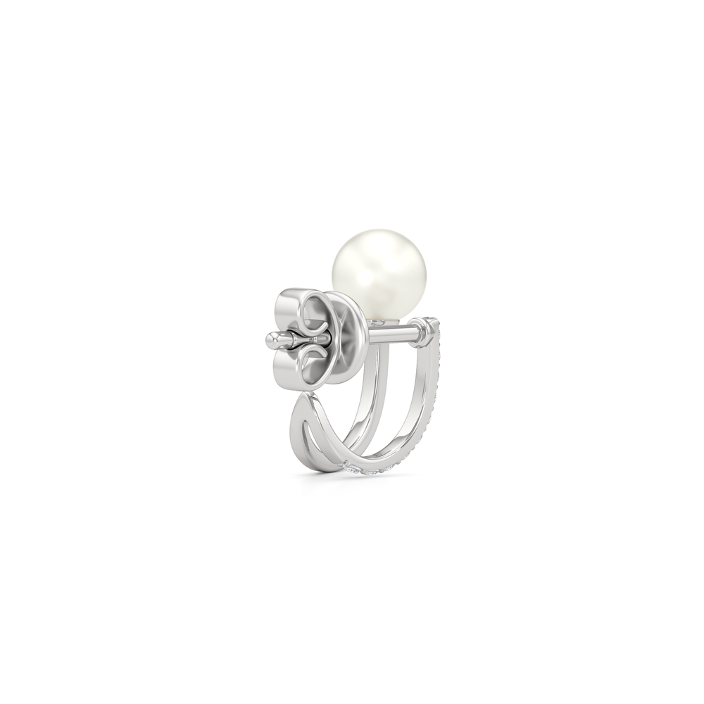 1576731-Earrings with 14KT White Gold / Lab / 0 Cut Diamond in 14KT White Gold / Lab / 0 view 3
