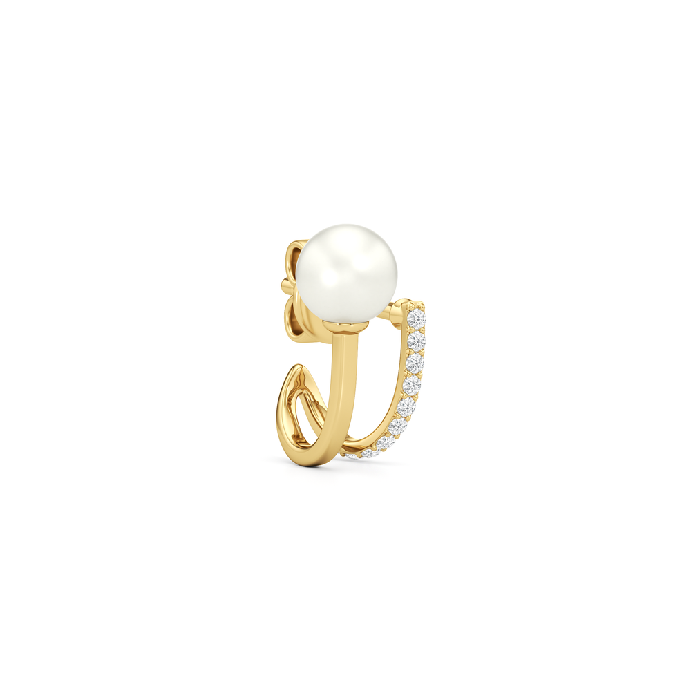 1576731-Earrings with 14KT Yellow Gold / Lab / 0 Cut Diamond in 14KT Yellow Gold / Lab / 0 view 2
