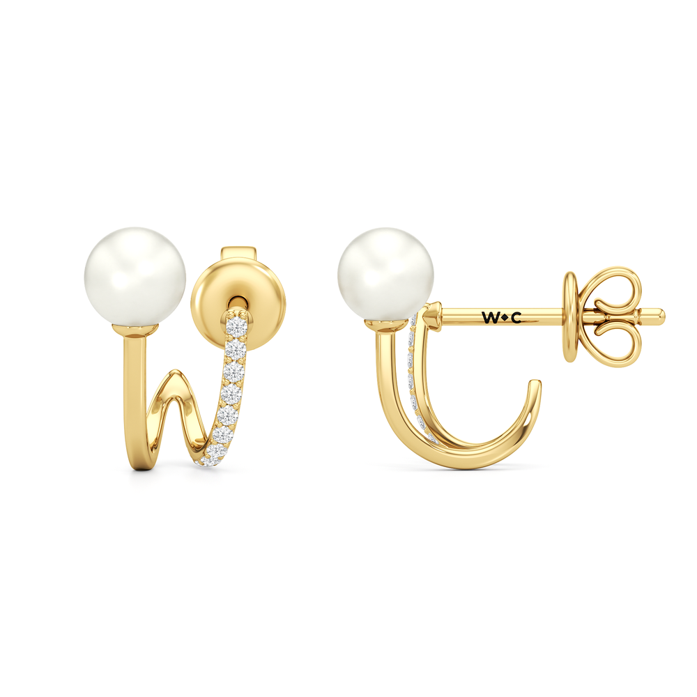 1576731-Earrings with 14KT Yellow Gold / Lab / 0 Cut Diamond in 14KT Yellow Gold / Lab / 0 view 4
