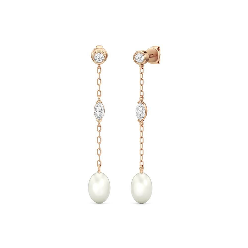 1576732-Earrings with 14KT Rose Gold / Lab / 0 Cut Diamond in 14KT Rose Gold / Lab / 0 view 1
